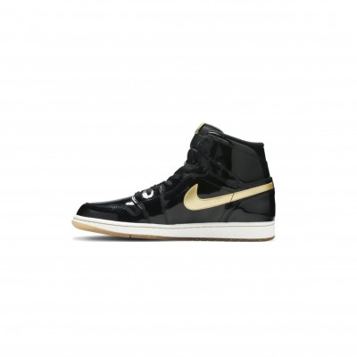 NIKE JORDAN 1 RETRO BLACK METALLIC GOLD 555088-019